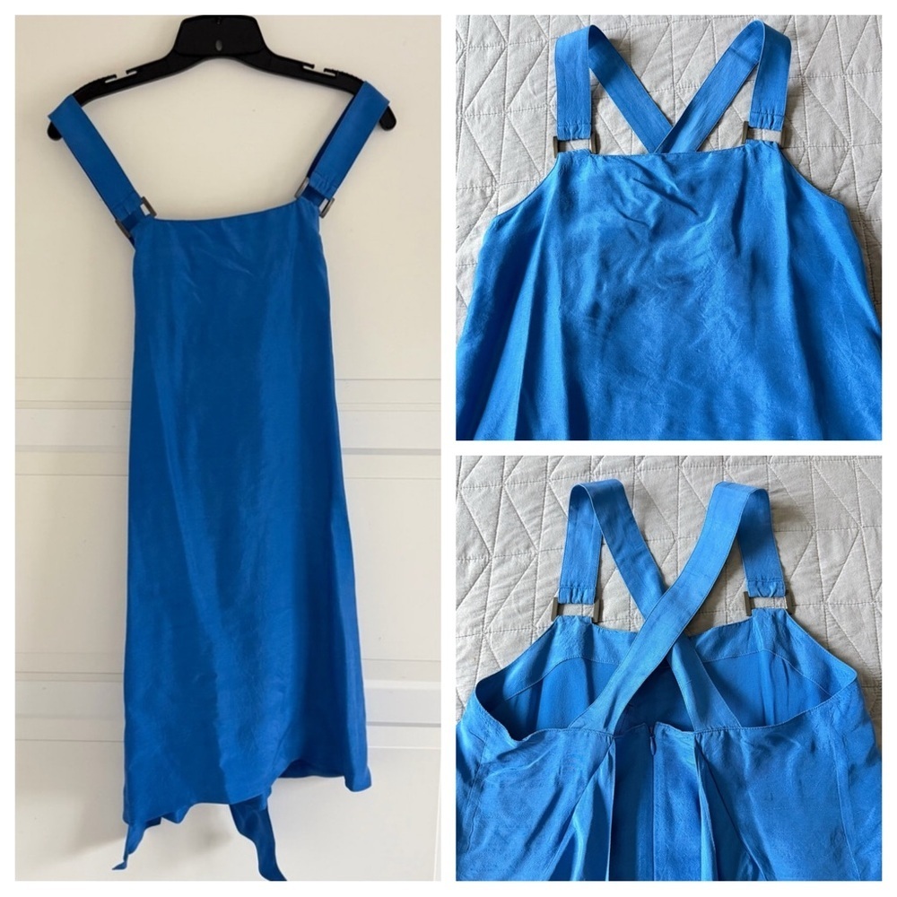 Proenza Schouler Electric Blue Asymmetrical Slip Dress